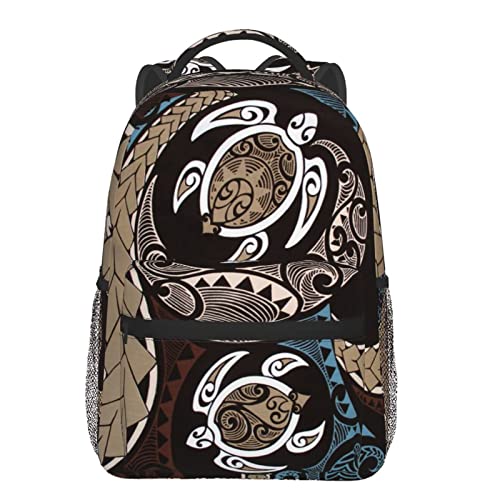 DZUAIKIT Hawaiian Honu Sea Turtle Travel Backpack Laptop Bag