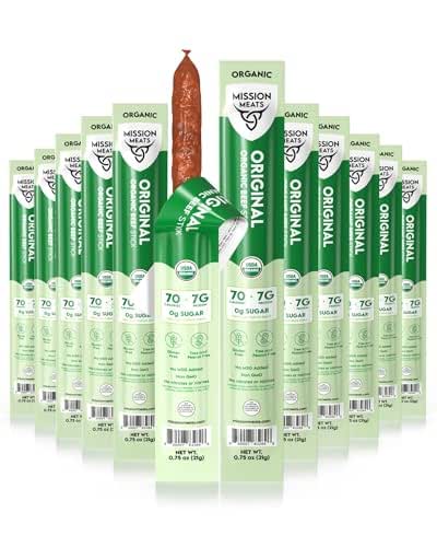 Mission Meats Organic Beef Sticks – Grass Fed & Pasture-Raised,