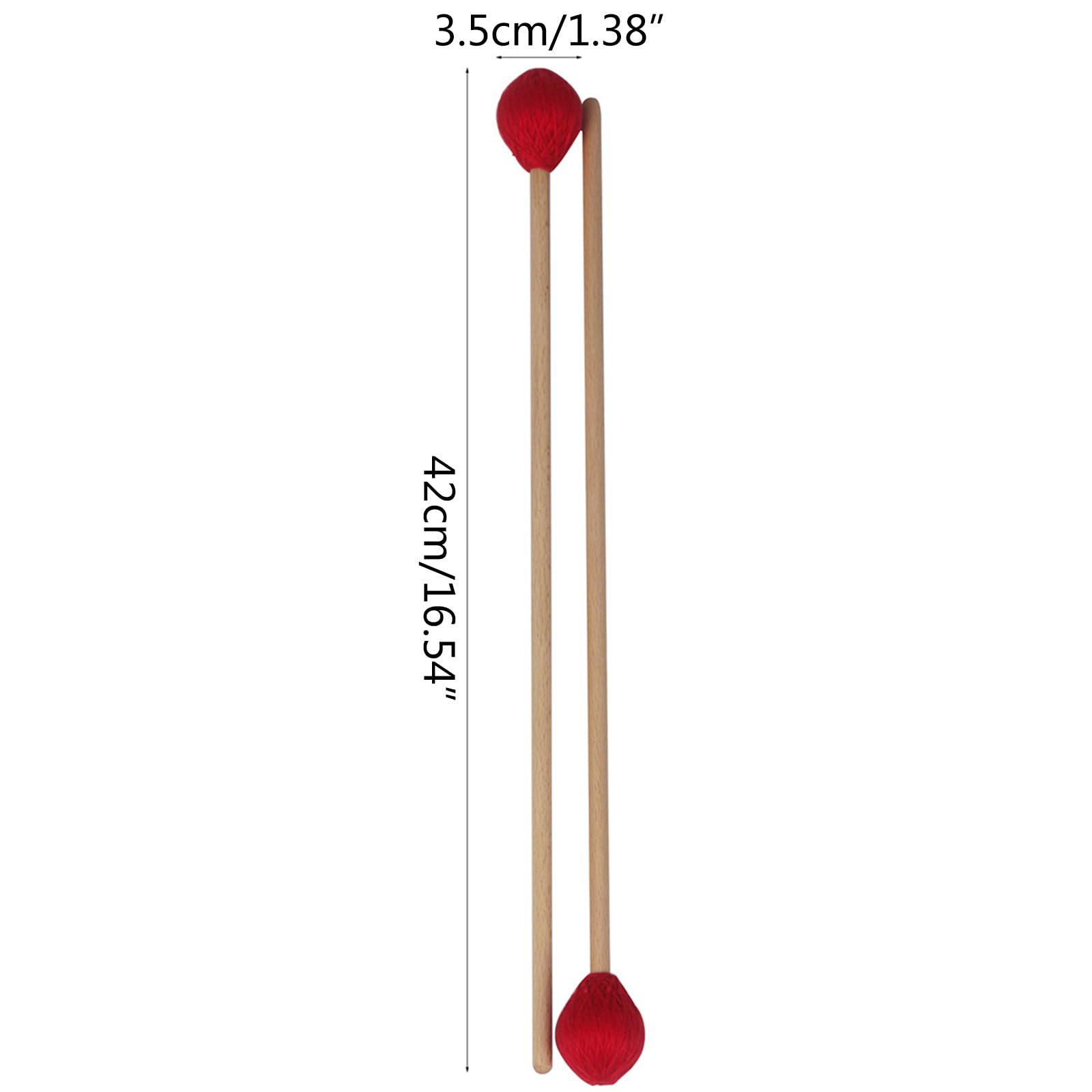 2 unids madera lana baquetas marimba percusión instrumentos musicales accesorios para principiantes kits de entrenamiento