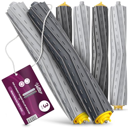 Vellto 3X Cepillo Rodillo De Aspiradora Compatible con iRobot Roomba 800 805 860 865 866 870 871 876 880 886 891 895 896 900 960 965 966 975 980 981 Repuesto Accesorios Extractores