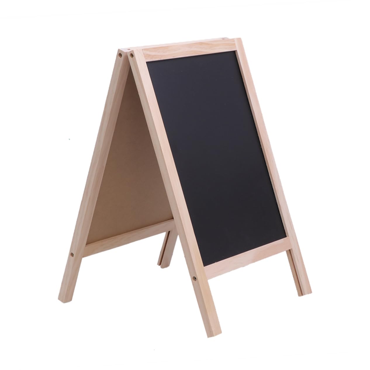HOMSFOU Tableau Noir Double Face Bois 25 X 40 Cm Support Chevalet Trépied pour Comptoir de Bar et Garçon et Filles Usage Bureau Scolaire Couleur Aléatoire