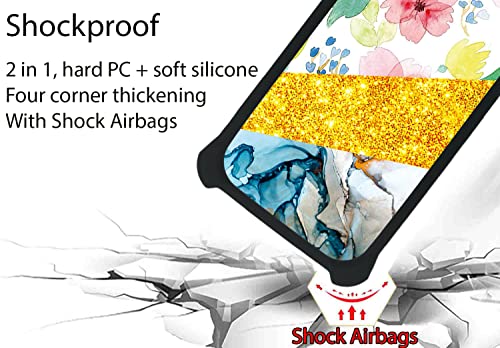 Jioeuinly Lush Mint L1589K Case Compatible With Lush Mint L1589K Phone Case Cover [With Tempered Glass Screen Protector][Hard Pc + Soft Silicone][Ring Support] [Gold Glitter+Luminous] Jsh-Shs #TOP1