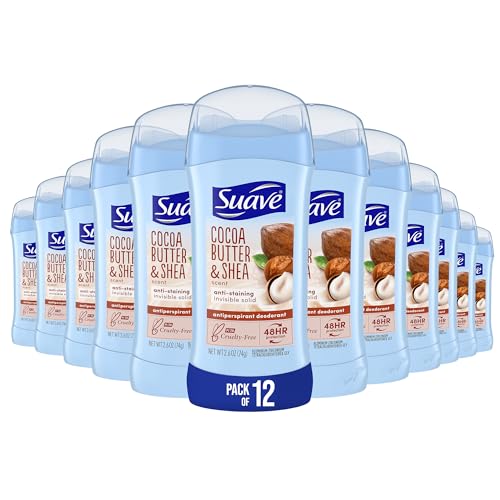 20% coupon - Suave Deodorant Women, Antiperspirant, Cocoa Shea Butter, 2.6oz, 12 sticks