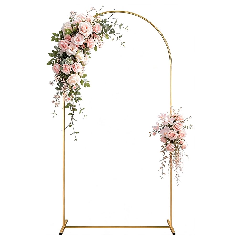 Gold Metal Wedding Arch Stand 0.8m x 1.8m, Balloon Backdrop Frame