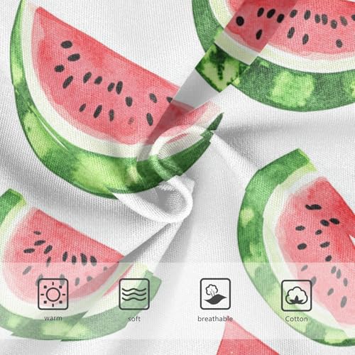 Wusikd Watercolor Red Girls' Underwear Cotton Red Watermelon Girls Briefs Soft Toddler Underwear 2T3