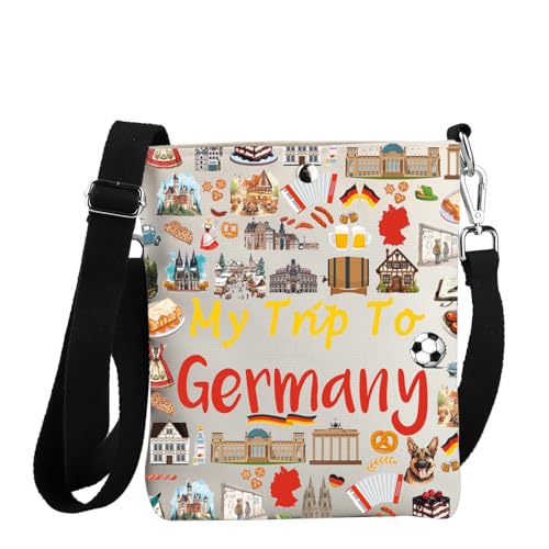 JYTAPP Germany Travel Gift My Trip To Germany Crossbody Bag Germany Souvenirs Bag Crossbody Purse for Women