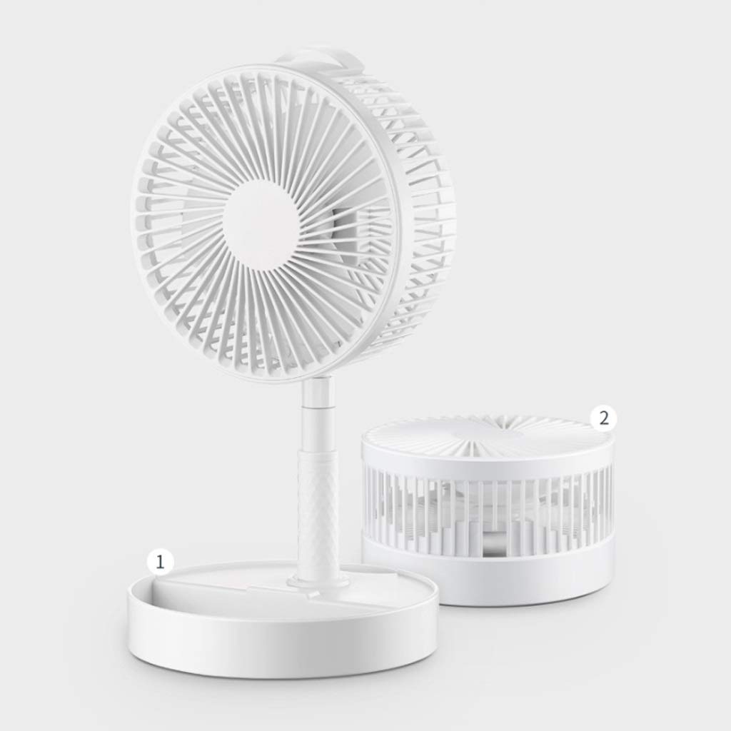 XJBTBA DHF Ventilatore Portatile, Ventilatore USB, Ventilatore Manuale, Piccolo Ventilatore Atterraggio Domestico Retrattile Pieghevole Ricarica Piccolo Ventilatore Elettrico Gale Mini Portatile