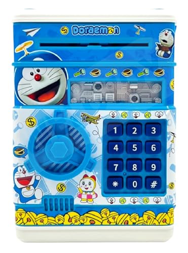 Image of Magicwand Musical Money Safe Kids Piggy Savings Bank with Finger Print Sensor (Blue)