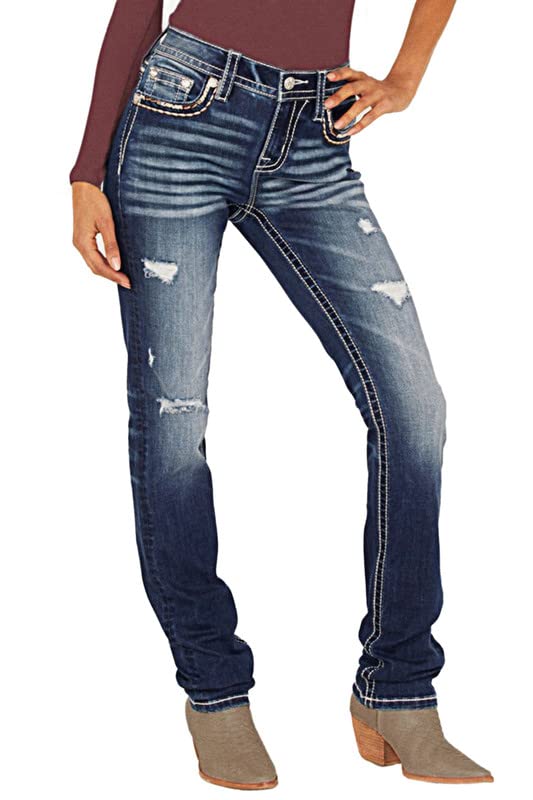 PEIHOTWomen's Jeans 90s Mid Rise Bootcut High Stretch Boot Cut Denim Pants Pantalones De Mujer