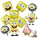 Yisscen Palloncini di compleanno,10 pezzi Decorazioni per palloncini SpongeBob,Palloncini ad elio,Palloncini in alluminio SpongeBob per baby shower,festa di compleanno per bambini,Accessori per feste