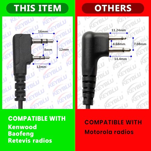 Image of Waterproof Shoulder Speaker Mic 2 Pin Two Way Radio Microphone with 3.5mm Audio Jack Compatible with BaoFeng GT-5R / UV-5R, BTECH, Kenwood and Retevis Radios Walkie Talkie