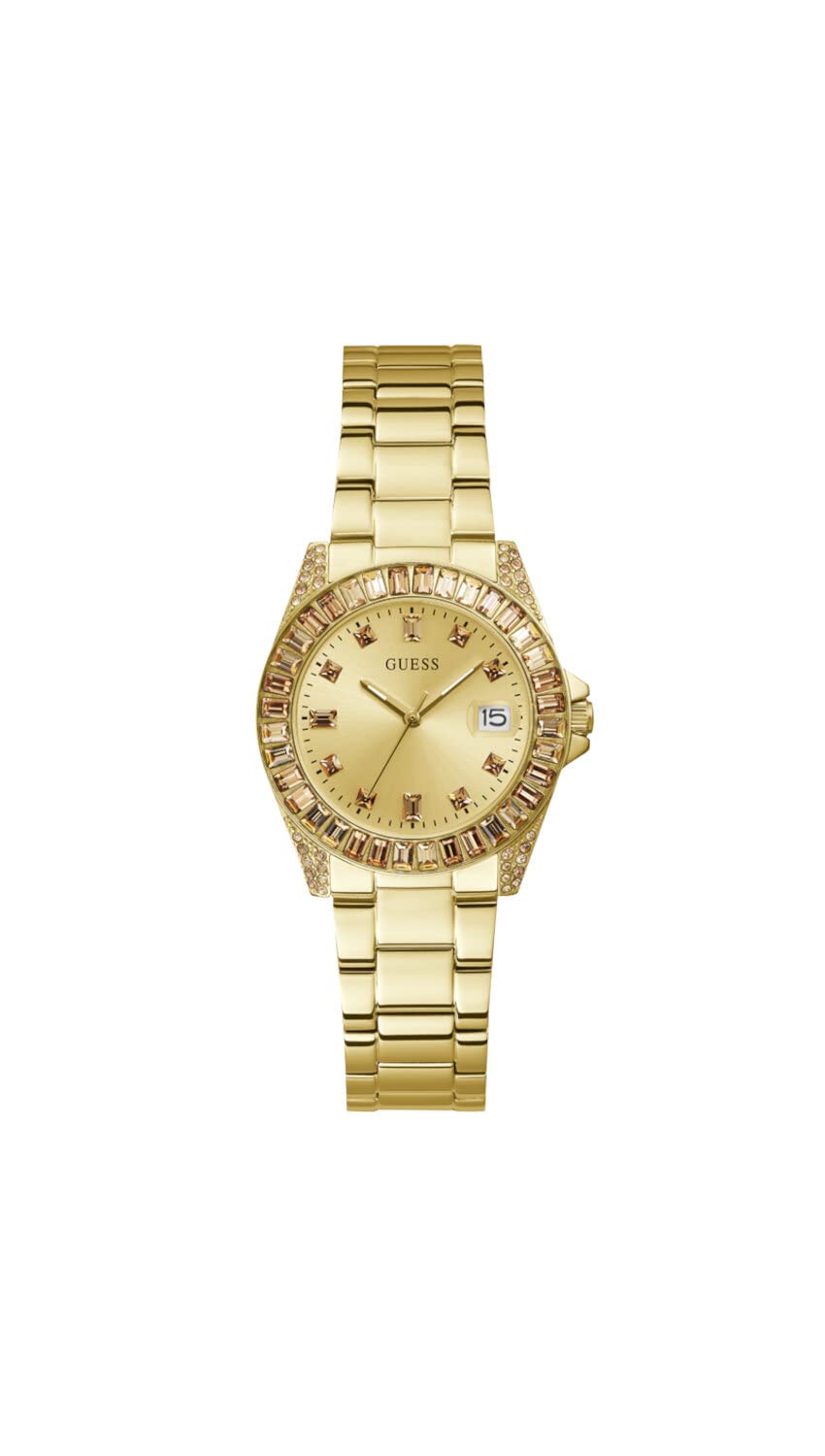 Guess Womens 34 mm Opaline Champagne Dial Stainless Steel Analog Watch - GW0475L1 (Not assigned,Not Assigned) (B0BG3CDNGS) Amazon Price History, Amazon Price Tracker