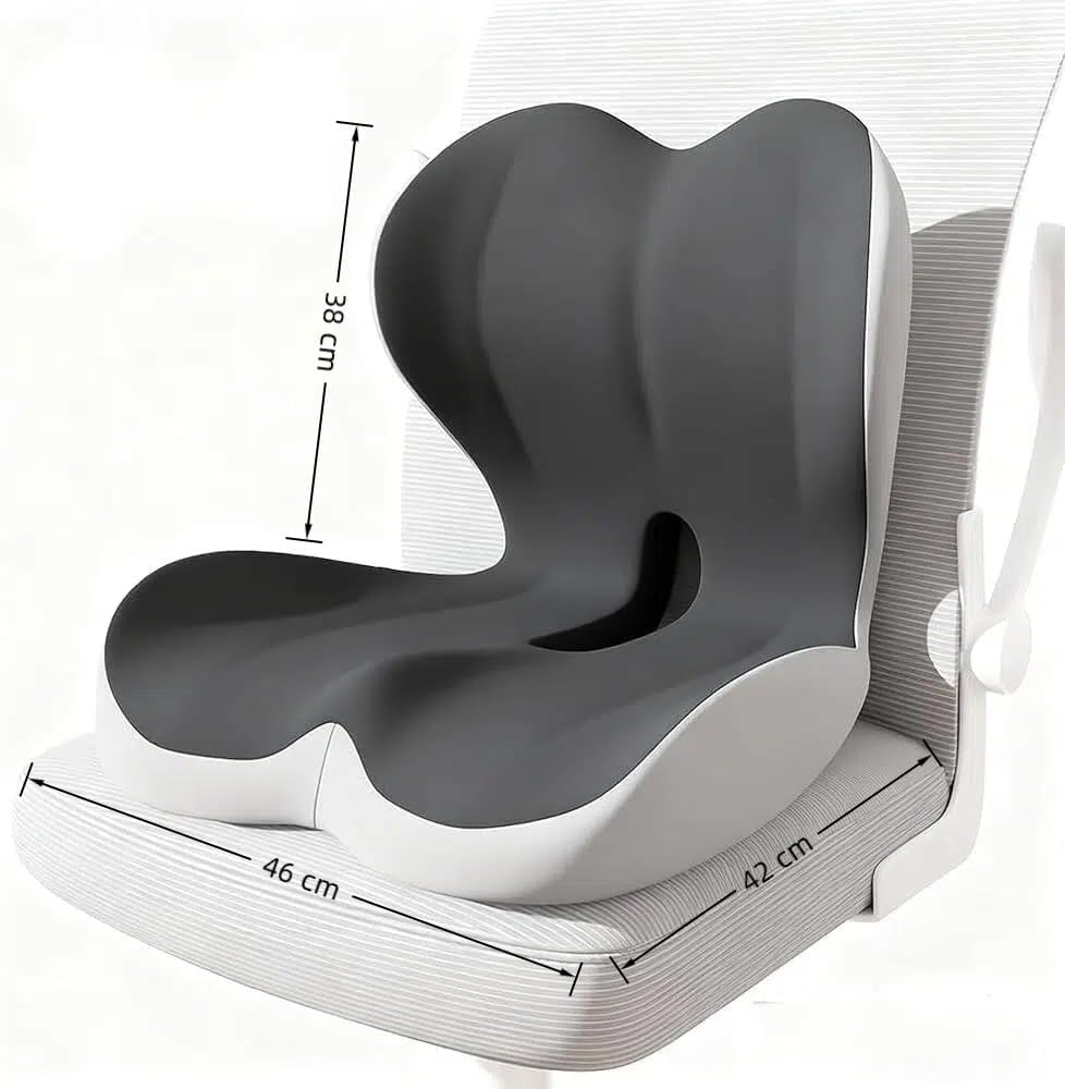 HoldOneLight Cojín ortopédico con respaldo [apoyo lateral y comodidad] Cojín de asiento para silla de oficina y coche - Ergonómico, cojín de asiento