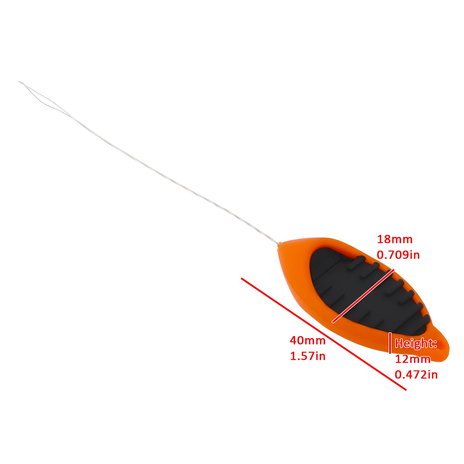 Lot De 2 Aiguilles Appâts De Pêche - Connecteurs Pour Canne Et Perles, Orange, ABS + Inox - Pour Carpe Et Eau Douce/salée