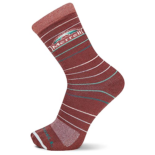 Merrell unisex-adult Trailhead Cotton Crew Socks 1 Pair Pack Unisex Soft and Durable Comfort