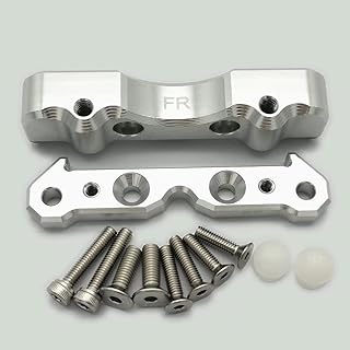 Front Suspension Hanger Lower Arm Mount for Arrma 1/5 Kraton 8S Outcast 8S ARA330555 ARA330556 ARA330594 Aluminum Silver