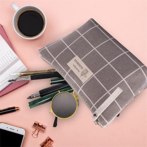 Canvas Cosmetic Bag with Zipper, Makeup Case Organizer Pouch Bags with Zipper, Cosmetic Bag Storage