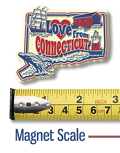 Imán Vintage Love from Connecticut 3D Caucho 2.7x2.2" miniatura 5