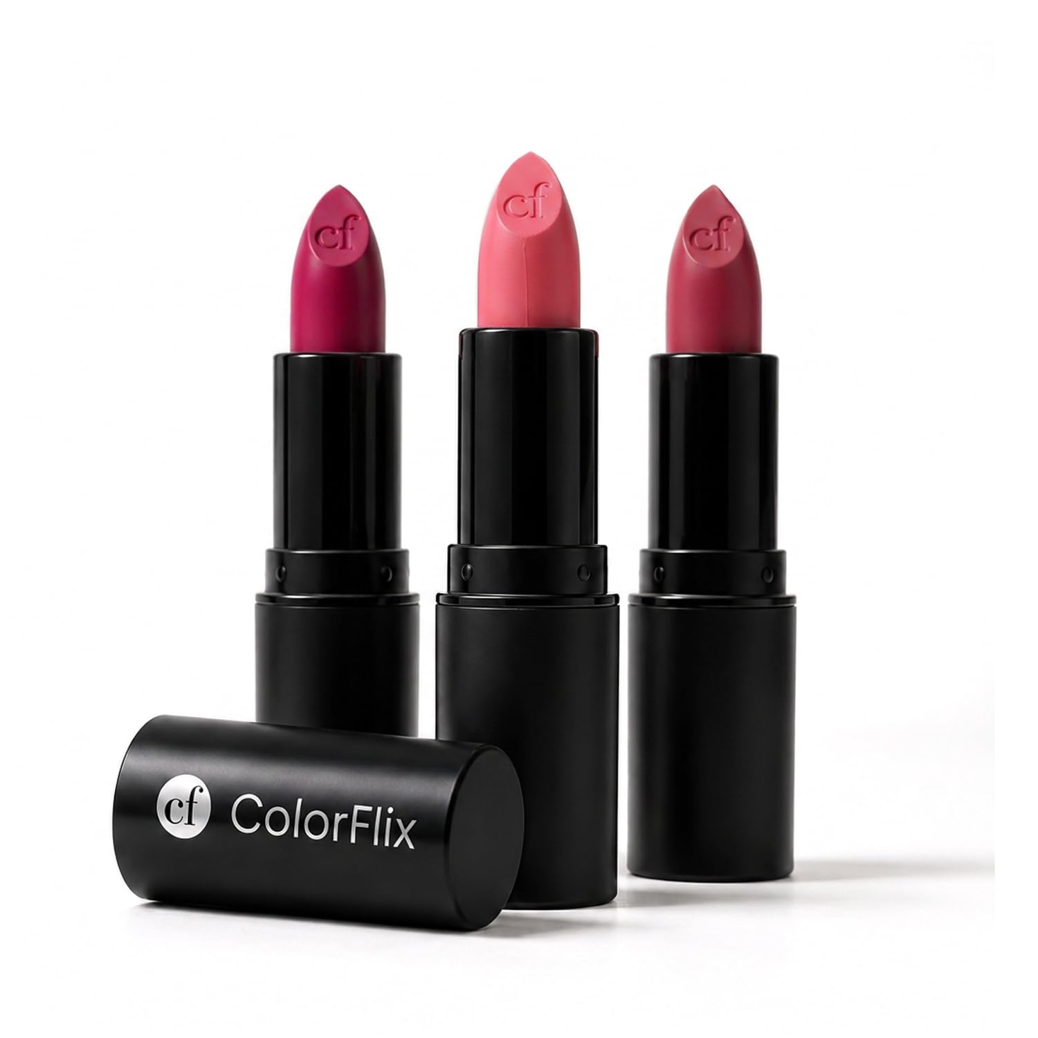ColorFlix Bold Matte Lipstick Combo Pack of 3, Highly Pigmented, Long Lasting, Smudge Resistant & Lightweight Formula- Petal Poetry 3.5g Each-image-27