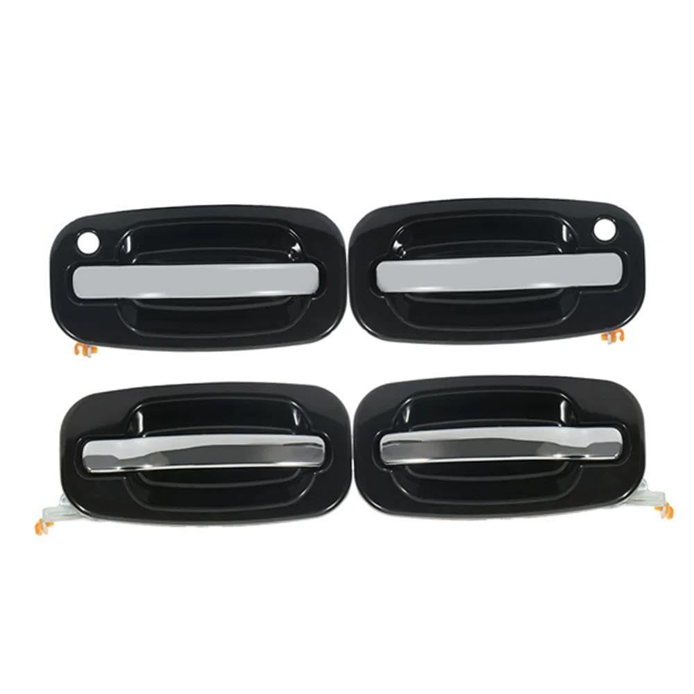 SXQPOCAR 4pcs Exterior Door Handle Front Rear Left Right for Chevrolet Avalanche for Silverado for Tahoe Replacement Parts