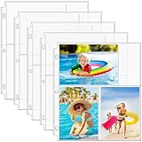 MaxGear 60 Pack 4 x 6 Photo Sleeves for 3 Ring Binder, Heavy-Duty Archival Photo Page Protectors Holds 360 Pictures, 3-Pocket Clear Picture Album Refill Pages