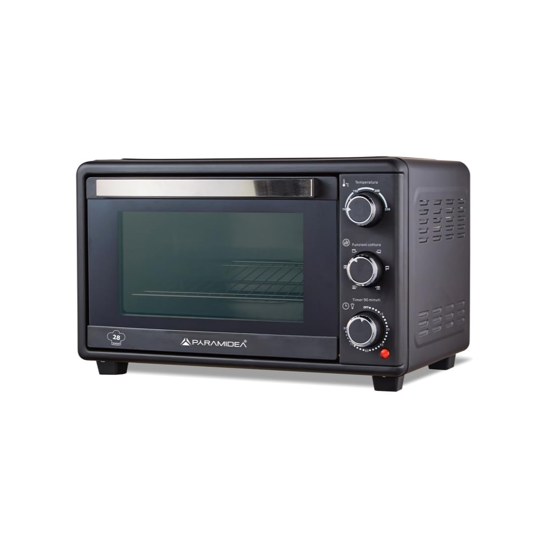 Forno Elettrico Ventilato 28 Litri 1500W Acciaio Inox Lavastoviglie Timer 90 min FOK2812