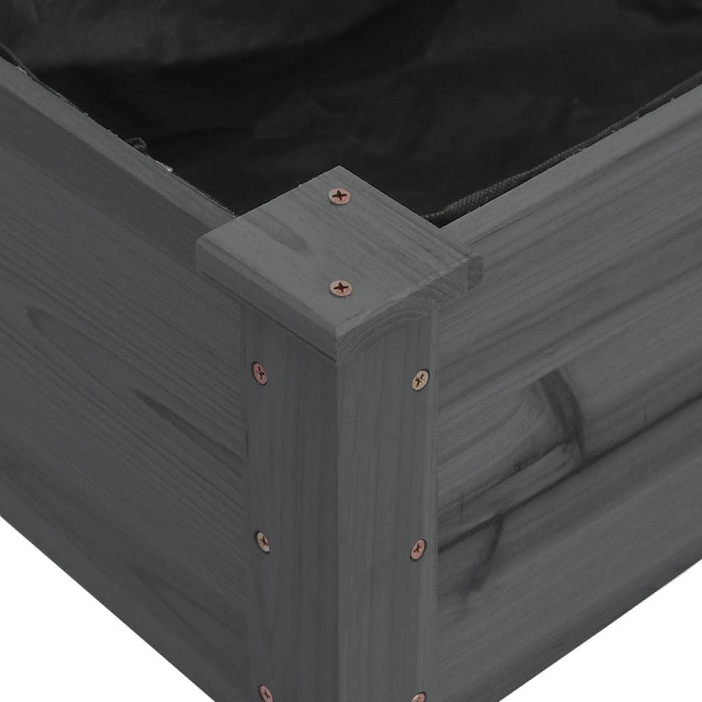 vidaXL Lit surélevé de Jardin Doublure 120x45x25 cm Bois Massif Sapin, lit surélevé, lit de Jardin, lit de légumes, lit de Jardin surélevé
