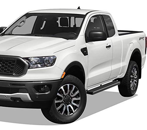 Estribos de acero inoxidable negro 5 pulg para Ford Ranger miniatura 6