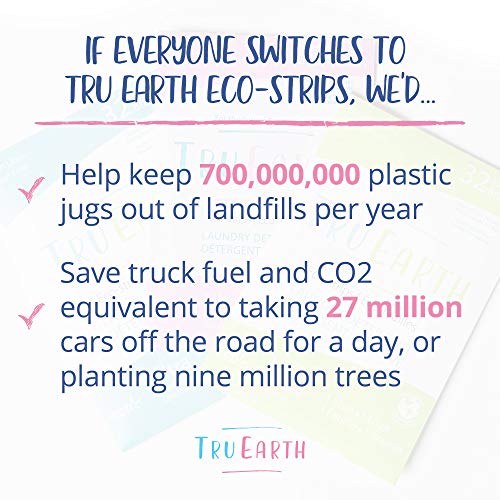Tru Earth Hypoallergenic, Readily Biodegradable Laundry Detergent Sheets/Eco-Strips For Sensitive Skin, 384 Count (Up To 768 Loads) - Baby - Fragrance Free Scent #TOP6