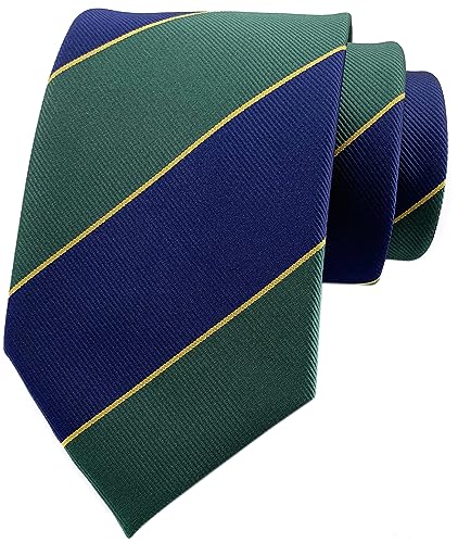 Image of Elfeves Men's Modern Striped Patterned Formal Ties College Daily Woven Neckties