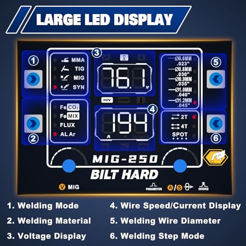 BILT HARD 250A 6-in-1 MIG Welder