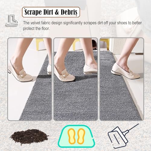 Tapis de sol absorbant l'eau avec base caoutchouc antidérapante - 6
