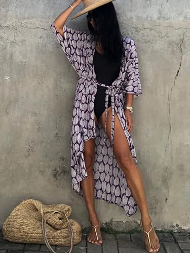 Image of Kaftan Dresses for Women Plus Size Summer Beach Dress with Print and Swim Cover Ups