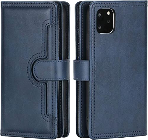 Étui iPhone 12 Pro Max avec béquille housse portefeuille bleue pour vos déplacements