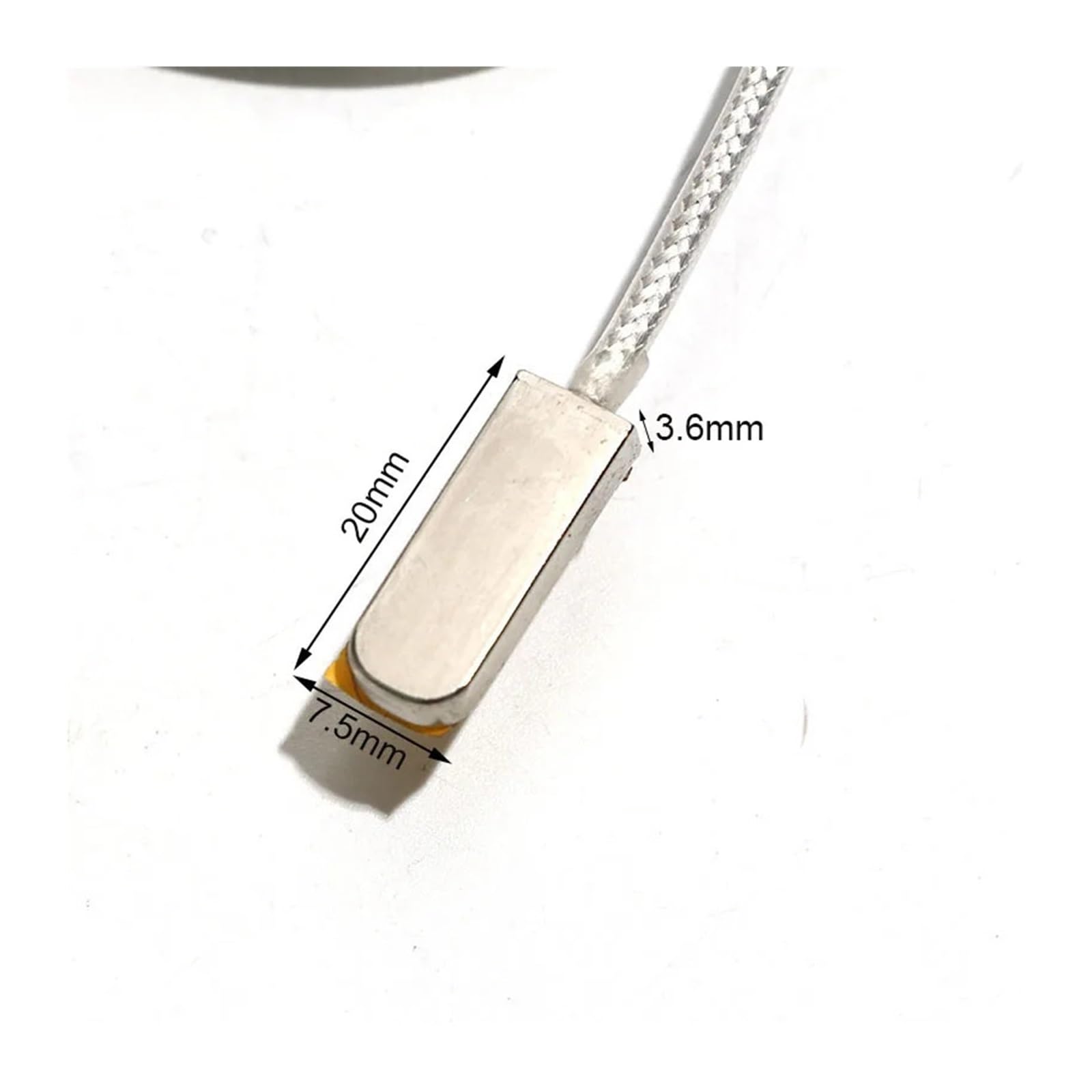 Sensor de temperatura parche medición superficie tipo K/PT100, sonda SUS304 resistente al agua con cinta lámina cobre, 1 ud(PT100 Cable 10m)