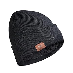 Winter Beanie for Men & Women: Cold Weather Thermal Fleece Lined Knit Hat | Warm Cuffed Stocking Cap
