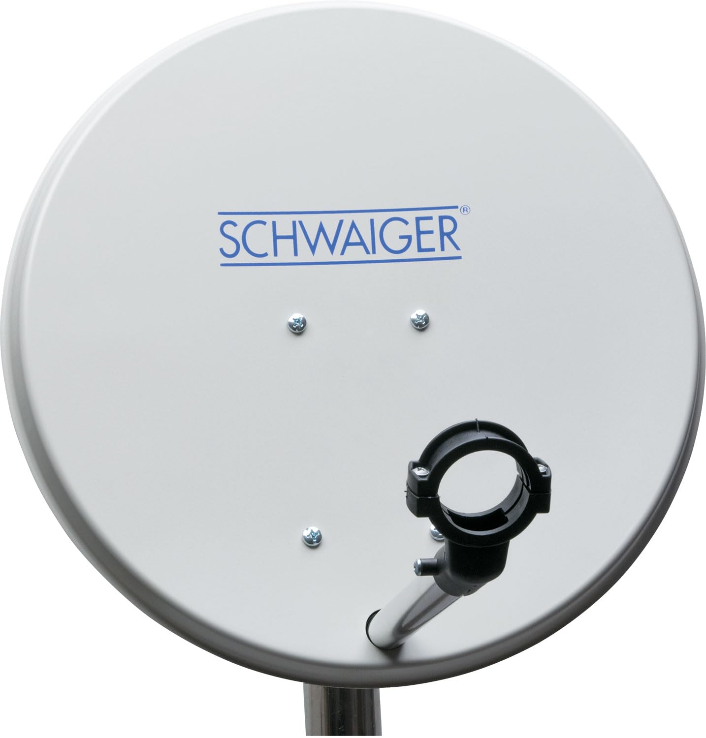 SCHWAIGER SATSET440 - Juego completo de antena satélite digital (cable de satélite LNB, 10 m, buscador de satélite, trípode, antena satélite, acero, 40 cm, incluye accesorios de montaje