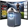 UVISION Smart Beamer integriertem Google TV, Netflix/YouTube,Dolby Audio, Autofokus/Trapezkorrektur Unterst&uuml;tzung 4K Heimkino Projektor, WiFi 6 & Bluetooth,Tragbar f&uuml;r Indoor & Outdoor