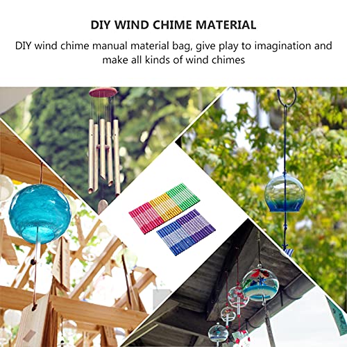 Doitool 50Pcs Wind Chime Tubes For Crafts, Aluminum Wind Chime Pipes Empty Tubes Wind Chime Supplies Parts Wind Chime Kit For Diy Wind Chime Making（Random Color) #TOP7