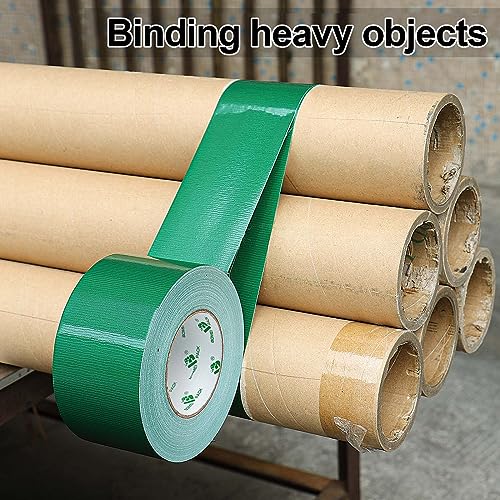 BOMEI PACK Green Wide Duct Tape Reinforced 75mm x 50m Waterproof Heavy Duty Cloth Gaffer Tape for Ducts Fixing Repairing,craft DIY,book repair,carpet seaming,Box Sealing,Bundling - Image 3