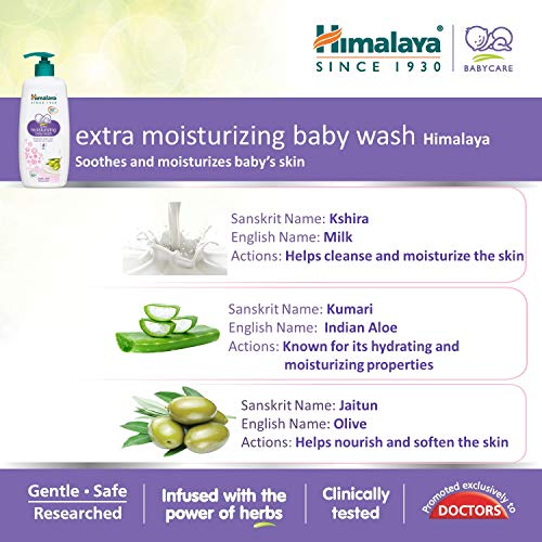 Image of Himalaya Baby Shampoo (400 ml) & Himalaya Baby Care Extra Moisturizing Baby Wash, 200ml