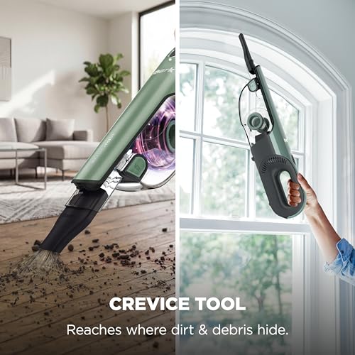 Image of Shark UltraCyclone Pro Cordless Handheld Vacuum, Powerful Suction, Handheld Vacuum for Car & Home, Crevice Tool, Scrubbing Brush, Lightweight, XL Dust Cup, Black /Green, CH901