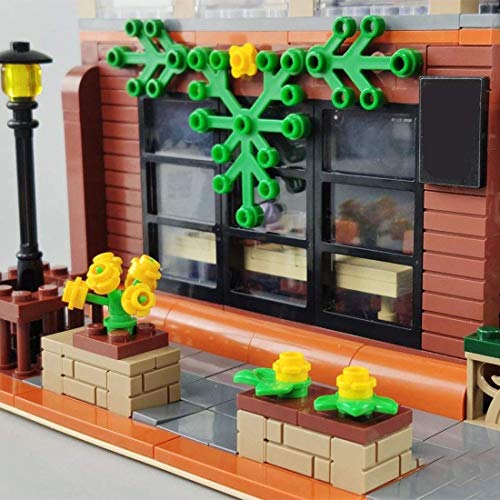 ZJLA Bausteine Bausteine Baukasten Bausteine 2059 Klemmbausteine Cafe Bauset mit Figuren Haus Modellbau Kompatibel mit… – Bild 7