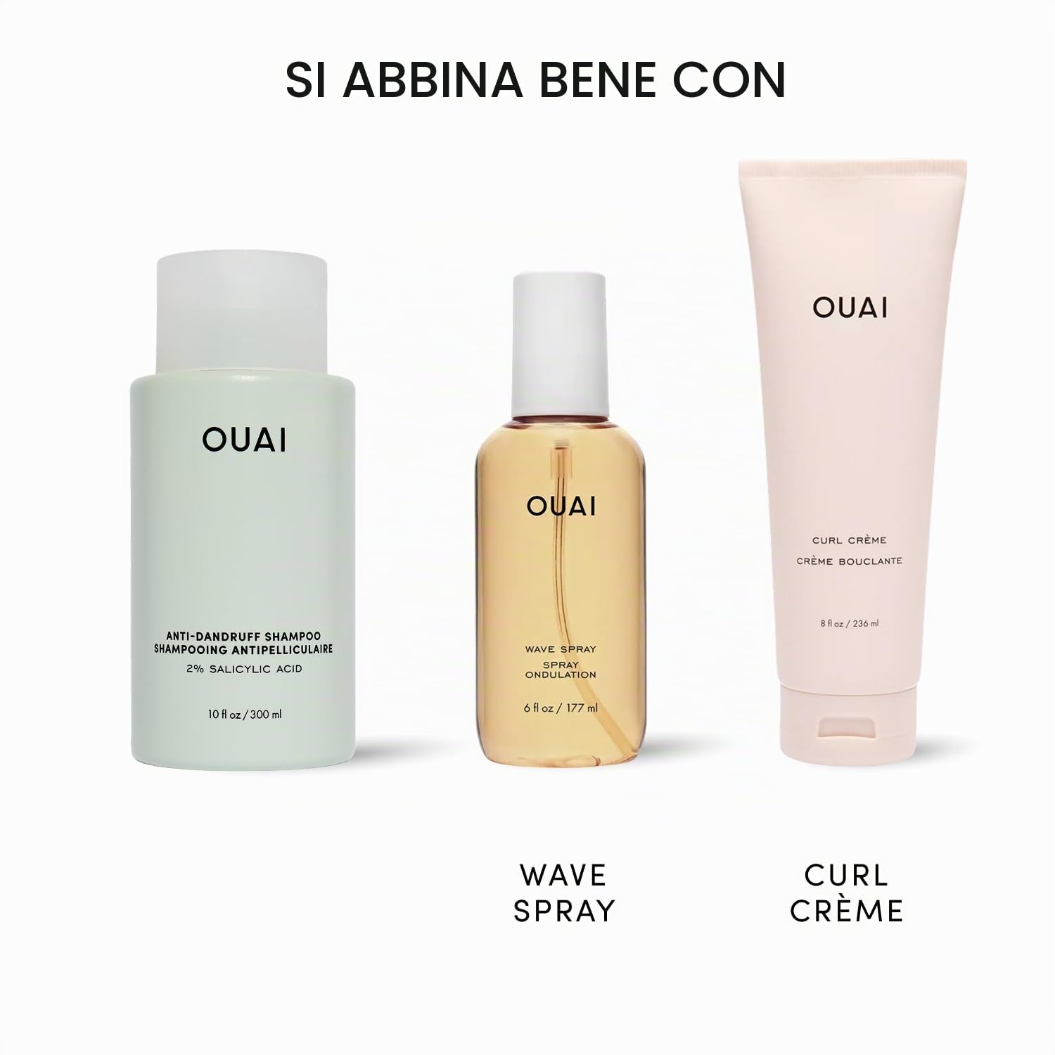 OUAI Anti-Dandruff Shampoo - Shampoo Antiforfora con Acido Salicilico per Cute Secca, Prurito e Desquamazione - Riduce Prurito e Irritazione - Senza Solfati - 300 ml