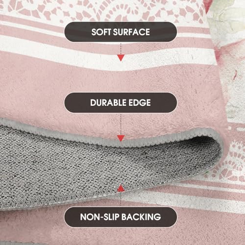 Tapete decorativo Artoid Mode 5 x 7 pies rosa miniatura 6