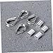 Cabilock Shaped Aluminum Wire Rope Crimp Fittings Stainless Steel Thimbles Set Cable Clips for Industrial Applications Silver