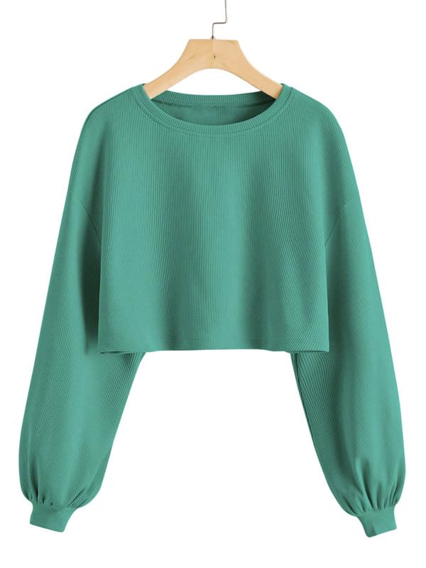 Image of DTR FASHION Women's Cotton Blend Solid Lining Solid Crop T-Shirt | Western T-Shirt for Women