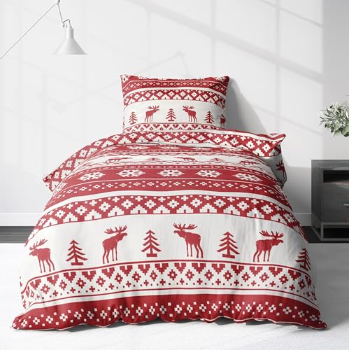 Weihnachtsbettwäsche 155x200 13 LINKHOFF Winter Flanell Bettwäsche 135x200 2 teilig - Fein-Biber...