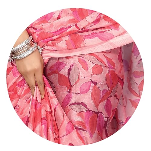 Image of MIRCHI FASHION Women's Ready to Wear 1 Minute Drape Chiffon Printed Saree with Blouse Piece