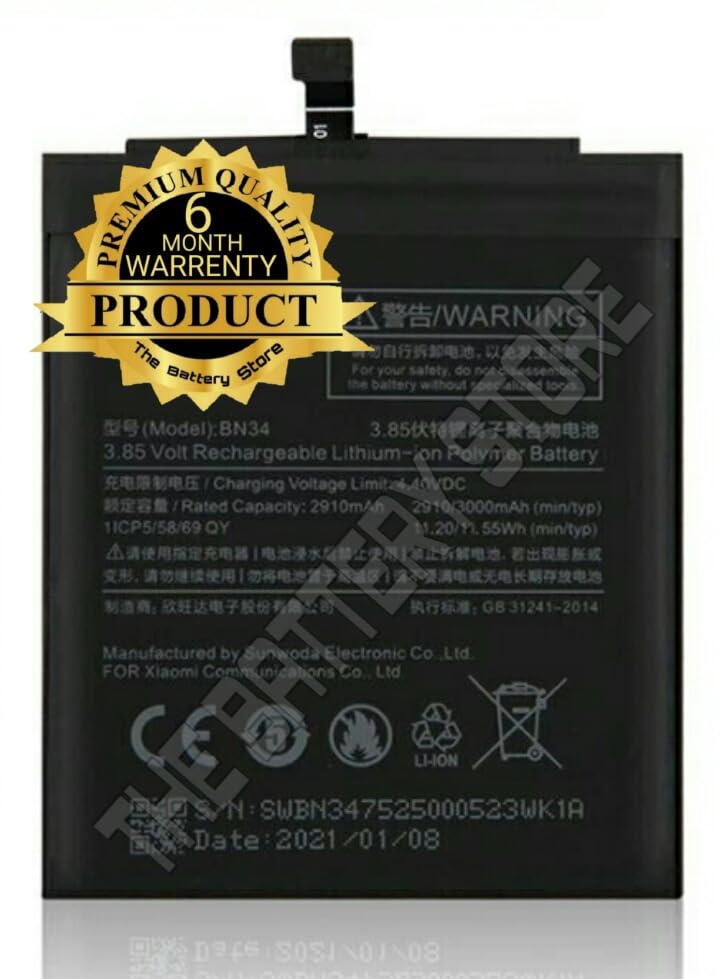 Image of Original BN34 Battery for Redmi 5A / 5A / MCG3B / MCI3B / Battery with 6 Month Warranty ****(G000296)